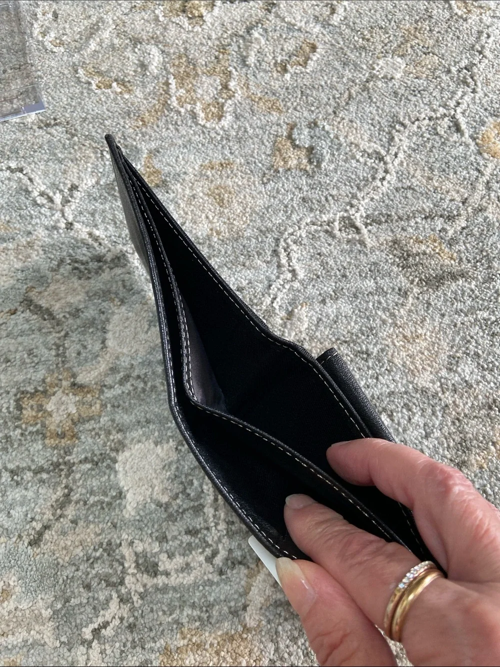 Timberland Black Leather Passcase Bi-Fold Wallet